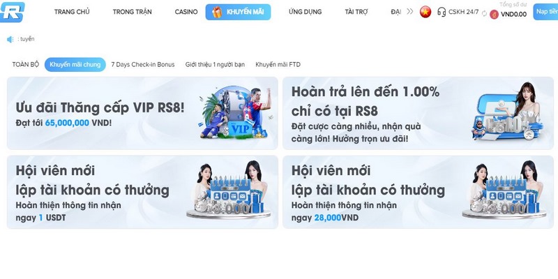 Hội viên mới tạo App Poker tại 8RS nhận ngay 1 USDT